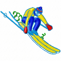 Ski Embroidery Design 5 Ski Embroidery Design 5